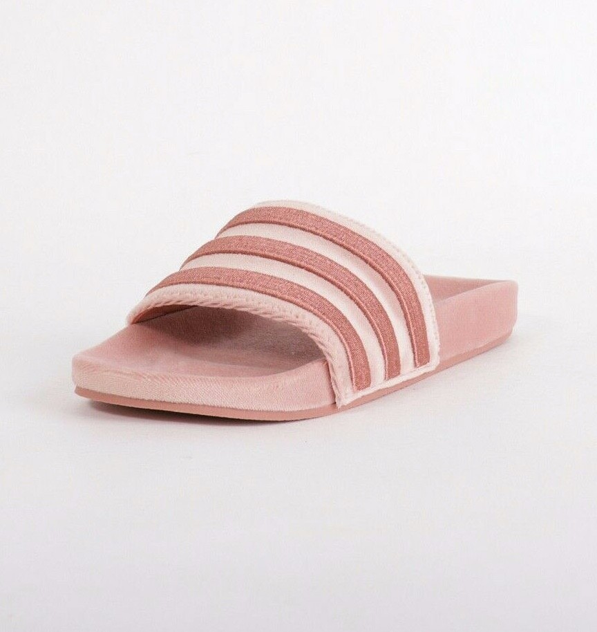 adidas adilette velvet pink